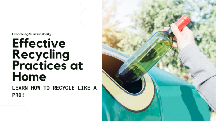 Unlocking Sustainability: Your Guide to Effective Home Recycling Practices