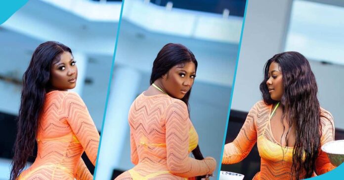 Portia Asare Flaunts Heavy Curves In Tight Long Dress, Fans In Awe Of Her Beauty